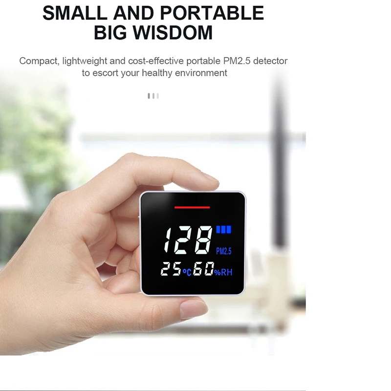 

Детектор качества воздуха PM2.5, Многофункциональный измеритель температуры и влажности воздуха с ЖК-экраном