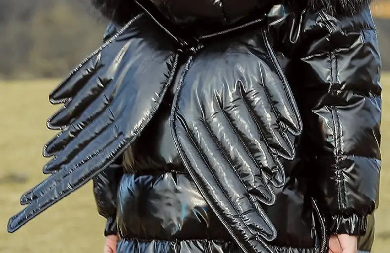 

New Russian Kids Winter Down Jacket For Girls Waterproof Glossy Thicker Warm Coat Teenage Parka Real Fur Collar Snowsuit Y3616