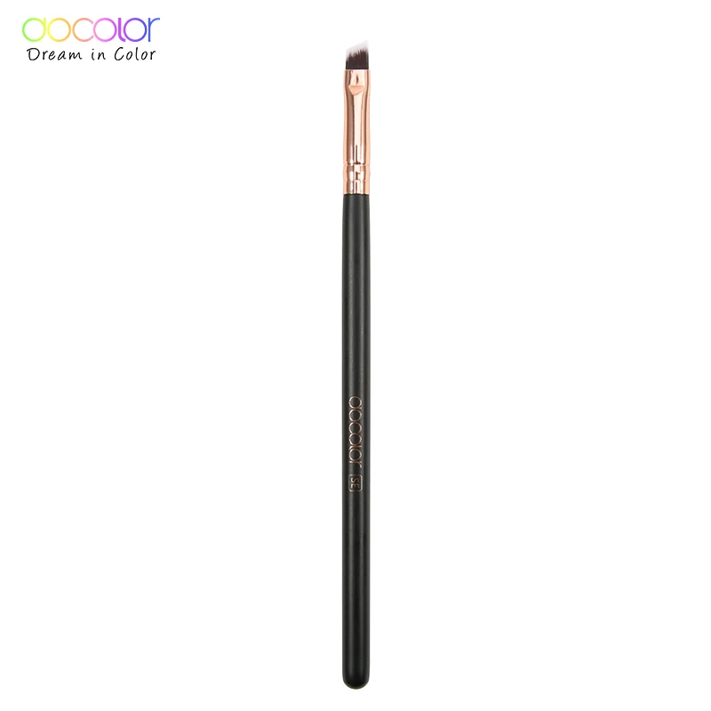 Eyebrow (no box) Docolor Кисть для нанесения основы плоский верх полировальные щетки веер контурная Кисть для нанесения пудры хайлайтер кисти для макияжа Pincel Maquiagem - Handle Color: Eyebrow (no box)