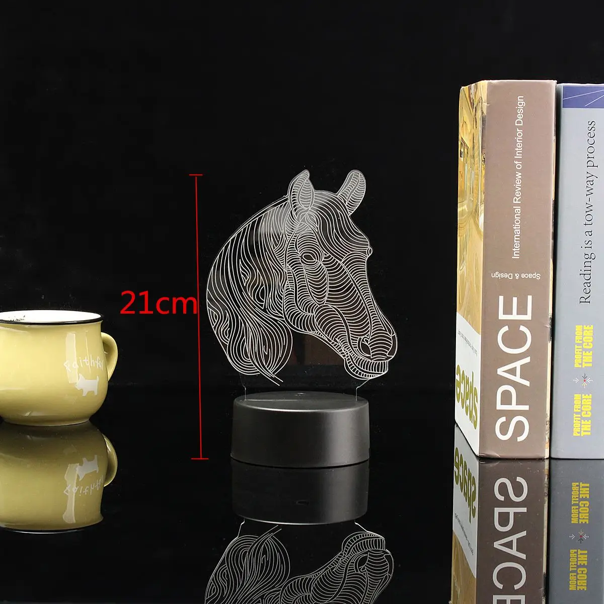 Smuxi акриловый 3D светодиодный сенсорный цветной конский головной ночник сменный пульт дистанционного управления лампа Новинка подарки Домашний декор для спальни