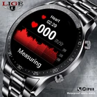 Смарт-часы LIGE мужские водонепроницаемые (IP68) с сенсорным экраном и Bluetooth