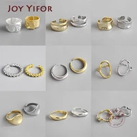 925 sterling silver charming irregular chain geometric rings gold open rings for women men party gifts accessories