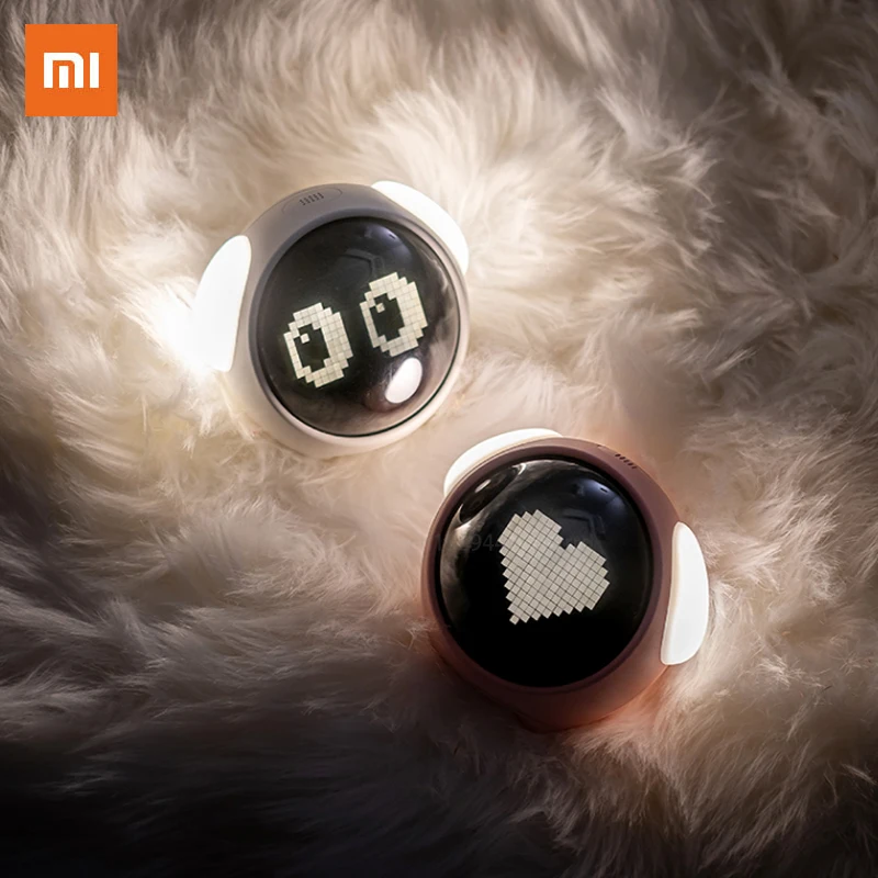 Xiaomi милый будильник с выражением Многофункциональные цифровые светодиодные