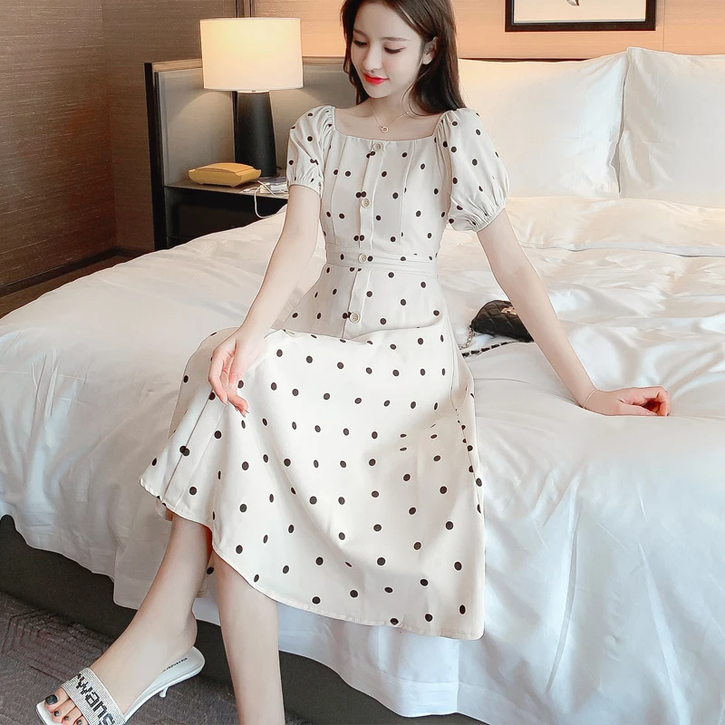 

Summer, the new wave point chiffon dress female long web celebrity fairy skirt restoring ancient ways