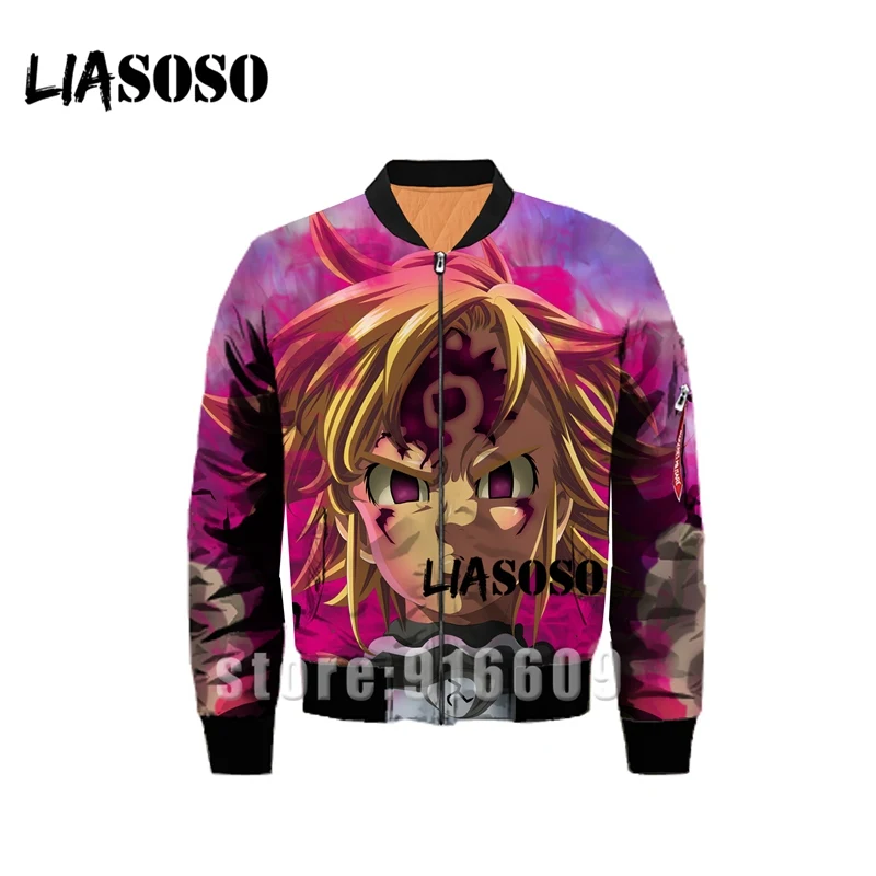 8 Зимняя куртка с 3D принтом Nanatsu No Taizai The Seven Deadly Sins, ветровка, пальто, толстовки, аниме, Толстовка Harajuku - Цвет: 8