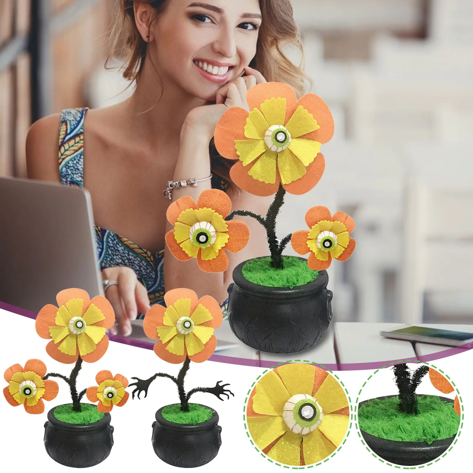 

Cannibal горшечный Подсолнух художественное украшение окна сцена украшение для дома