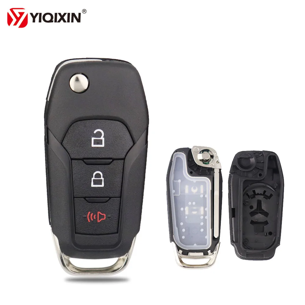 

YIQIXIN Car Key Shell Case 3Button For Ford Focus Fusion Mk2 Mk7 F-150 F-250 F-350 Explorer Ranger KA Fiesta Mondeo HU101 Blade