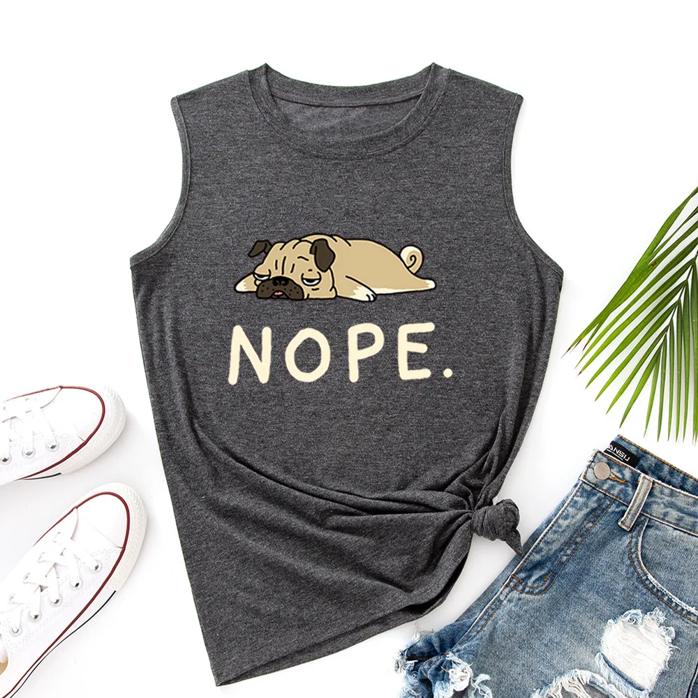 

Майка женская летняя без рукавов с принтом ленивого кота