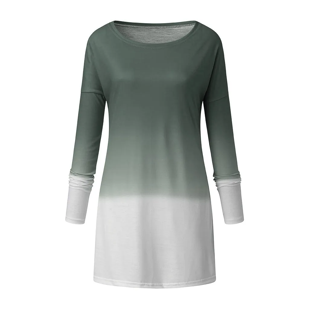 Футболка женская классическая футболка с длинным рукавом Однотонная черная