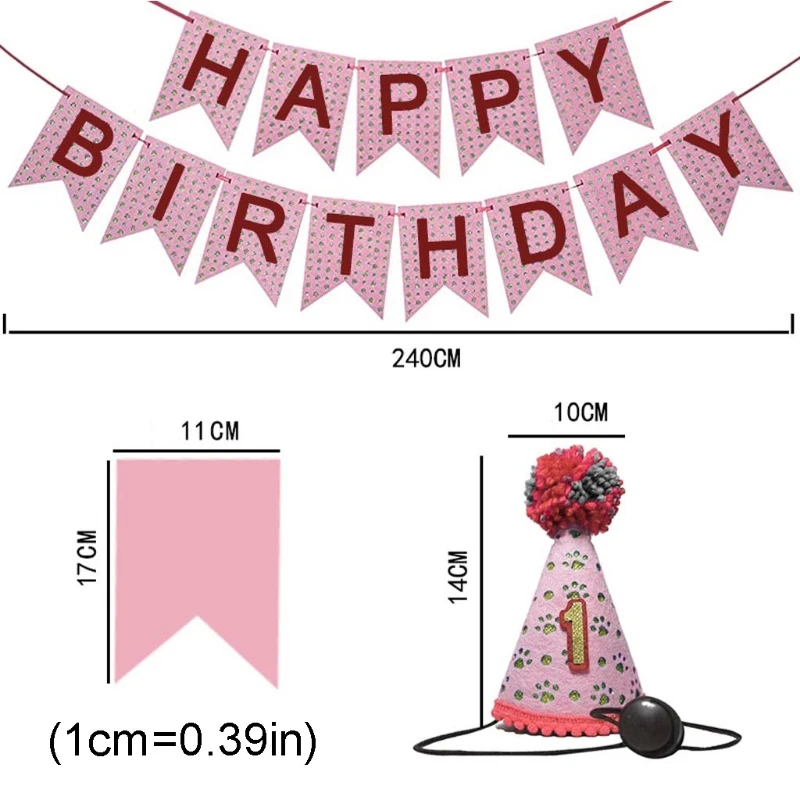 Pet баннеры для дня рождения собаки шапки и шарфы набор милая собачка день бандана
