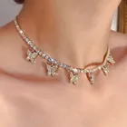TOBILO 2022 новые женские ювелирные изделия ожерелье с подвеской-бабочкой женские Стразы Сияющие эффектные кристаллы искусственный подарок