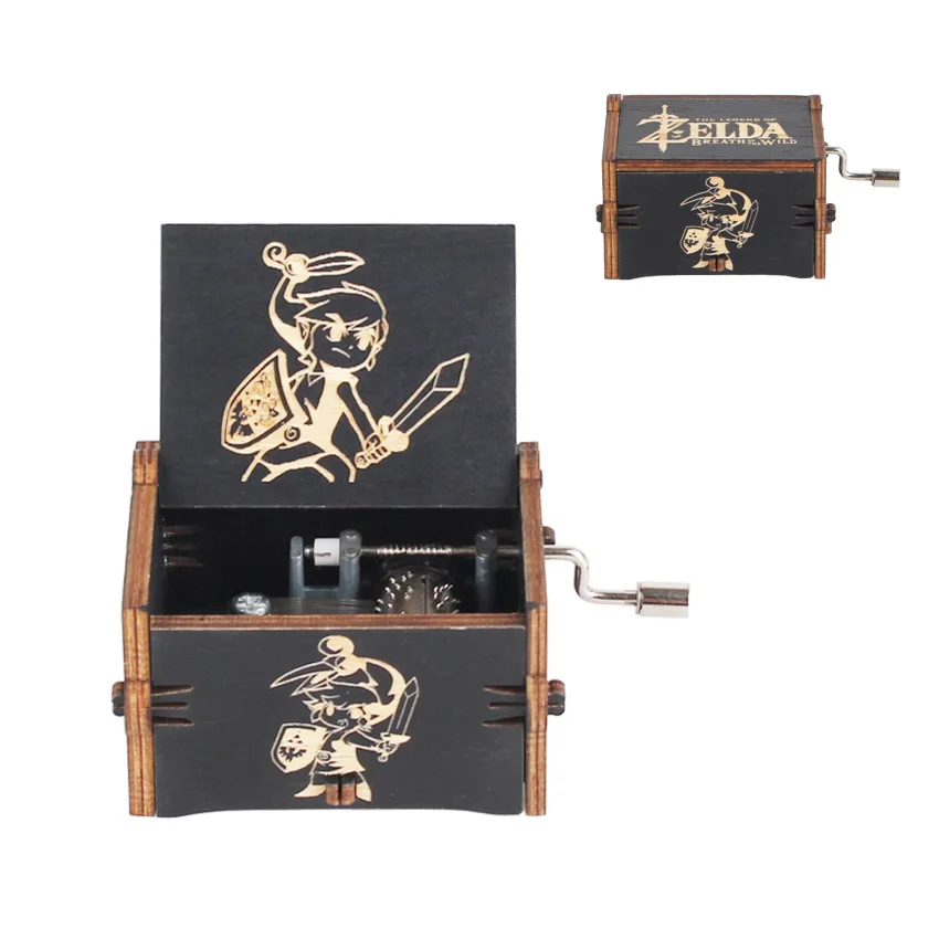 Оптовая продажа антикварная деревянная музыкальная шкатулка из новой резной