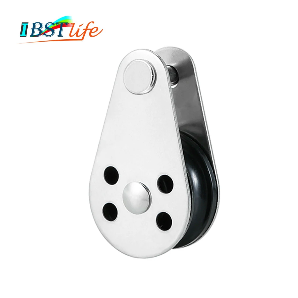 

BSET MATEL Stainless Steel 316 Pulley Blocks Rope Runner Kayak Boat Accessories Canoe Anchor Trolley Kit for 2mm to 8mm Rope