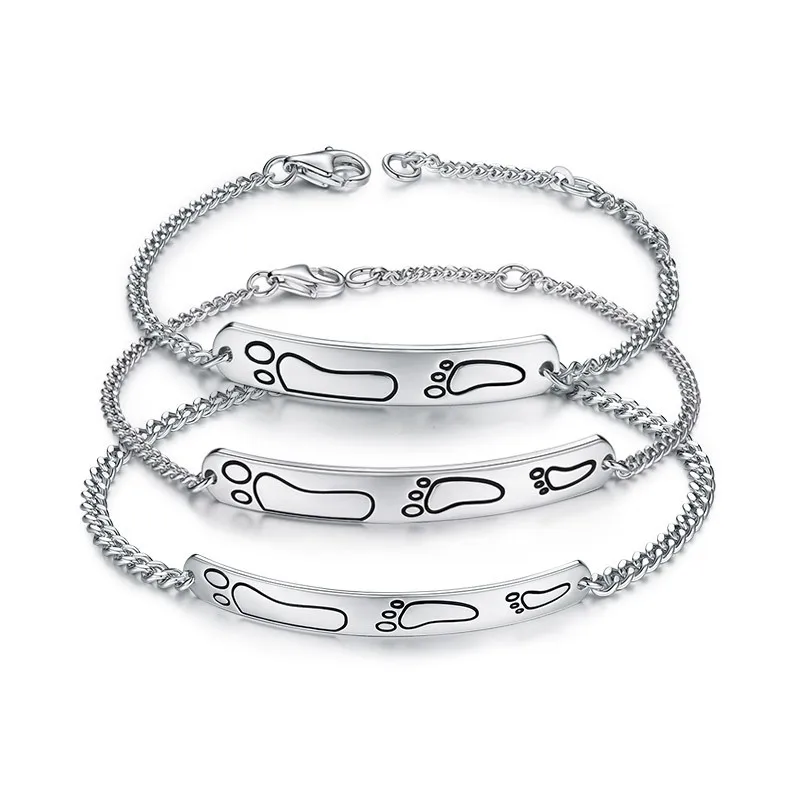 

Оригинальный дизайн, 100% Стерлинговое Серебро S925 пробы, мультяшный браслет для родителей и ребенка, милый браслет на лодыжке, эксклюзивные ю...