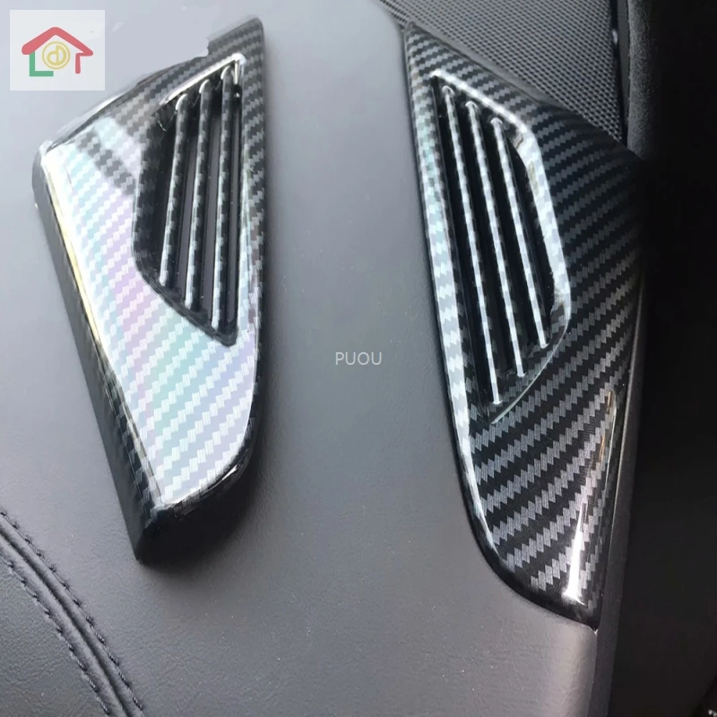 

For Tesla Model X 2016-2020 Front Upper Air Condition Vent Outlet Cover Trim Carbon Fiber Decoration Inner Car Accessories