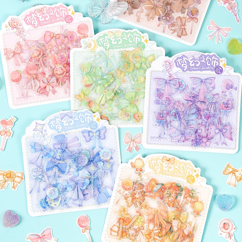 

30pcs Kawaii Stationery Stickers Fantasy Decoration Series DIY Craft Scrapbooking Album Junk Journal Happy Planner Diary