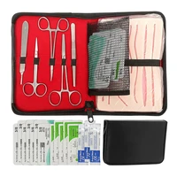complete suture practice kit includes large silicone suture pad with pre cut wounds sterile sutures and quality tools