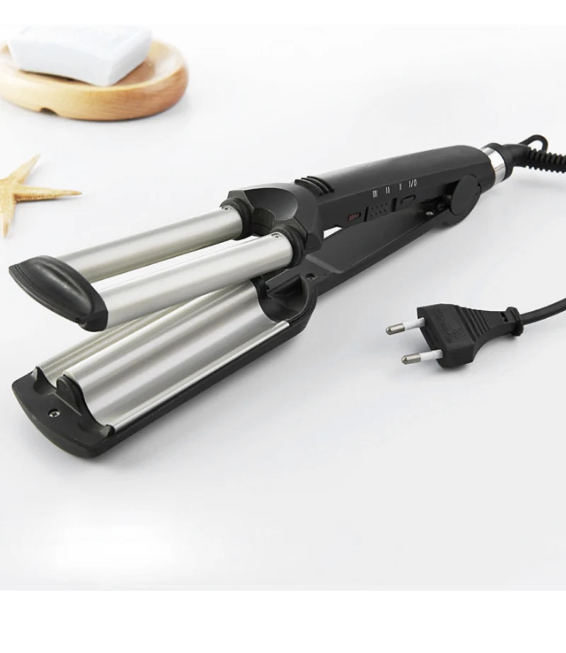 

3 Barrels Ceramic Hair Curler Crimper Curling Iron Tong Big Waving Wand Roller Beauty Personal Care Appliance Salon Tools