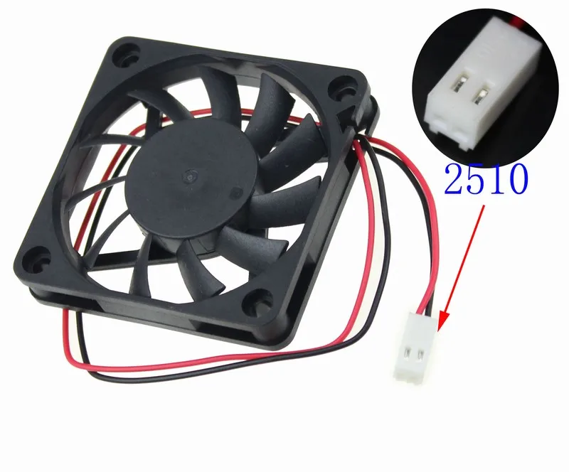 2 шт. Gdstime 2Pin DC 5 в 12 В 24 в 24 вольт 6 см 60x60x10 мм 60 мм двойной шариковый подшипник Бесщеточный вентилятор охлаждения 60 мм x 10 мм кулер