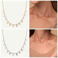 boako necklace 925 sterling silver jewelry for women 2020 sequins cadena plata fashion jewelry choker crystal goldsilver