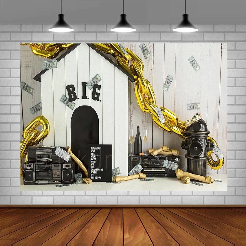 Avezano Декорации для дня рождения баннер Роскошные деньги золотая цепочка
