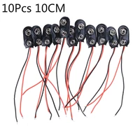 10pcslot 9v battery holder clip snap on connector cable lead
