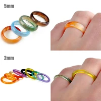 5pcs mixed colorful natural agates rings jewelry wedding party anniversary accessories gifts random send