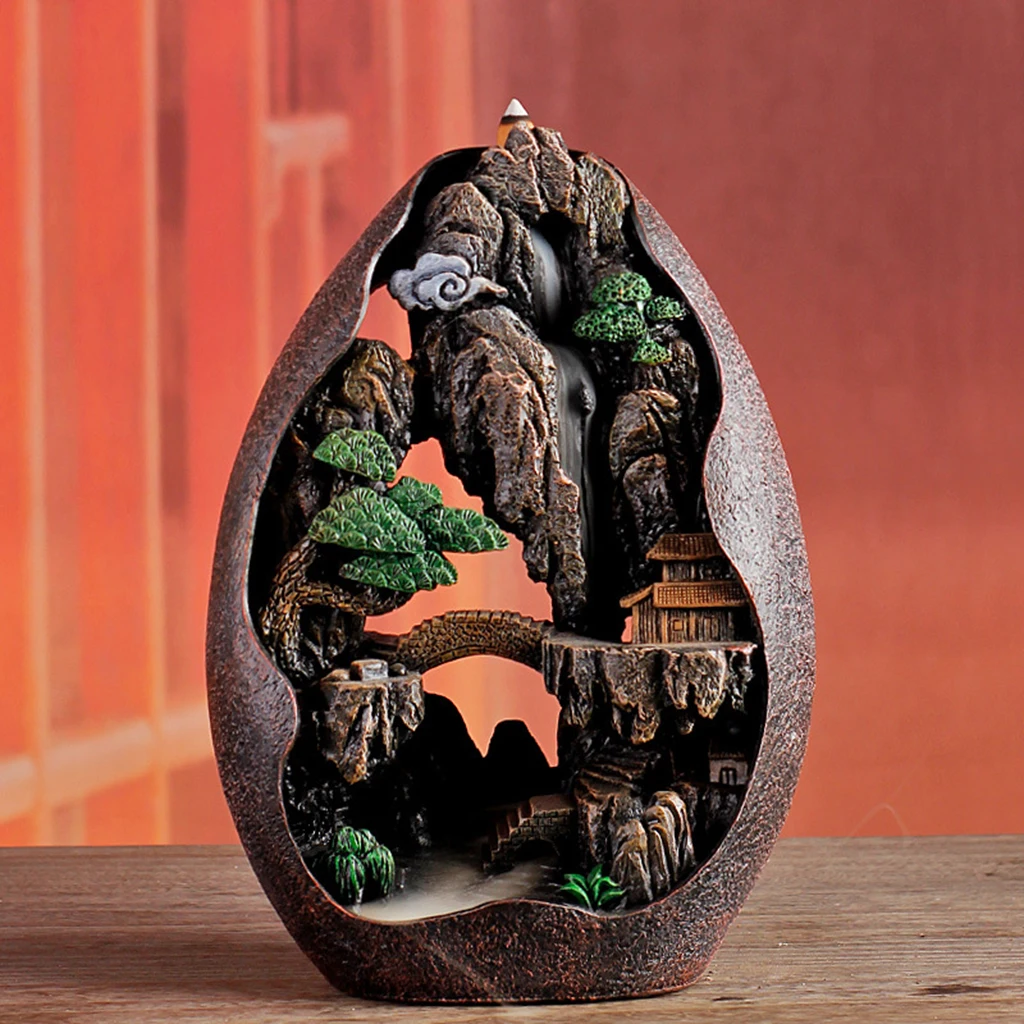

Backflow Incense Burner Holder Decor Aromatherapy Gift Meditation