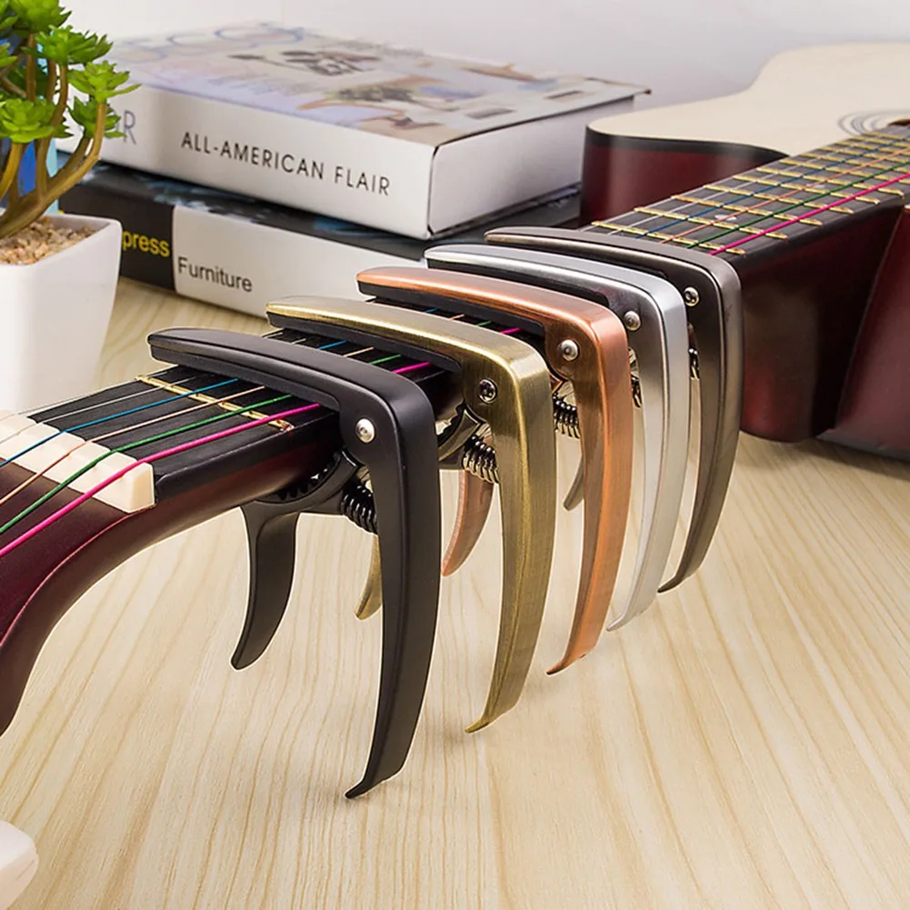 

Guitar Alloy Capo Clamp Key Tuner Aluminum Trigger Tune Acoustic Quick Change Clamp Key Acoustic Classic Guitar Capo For Tone