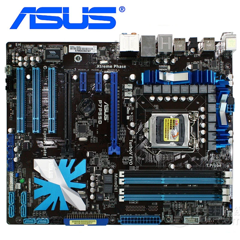 

Материнские платы ASUS P7P55D LGA 1156 DDR3 16 Гб для Intel P55 P7P55D десктопная материнская плата системная плата SATA II PCI-E X16 б/у AMI BIOS