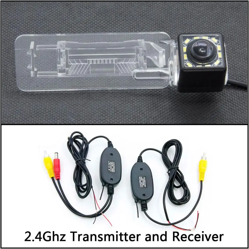 Camera With Wireless 12 Светодиодный фонарь Автомобильная камера заднего вида для Smart Fortwo 451 Four/Smart ED автомобильная парковочная Водонепроницаемая резервная камера ночного видения - Название цвета: Camera With Wireless