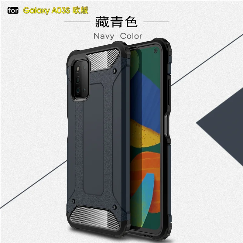 

For Samsung Galaxy A03S Case Coque Capas Bumper Shockproof Hard Armor Case For Samsung A03S Cover For Samsung A03S A 03S Fundas