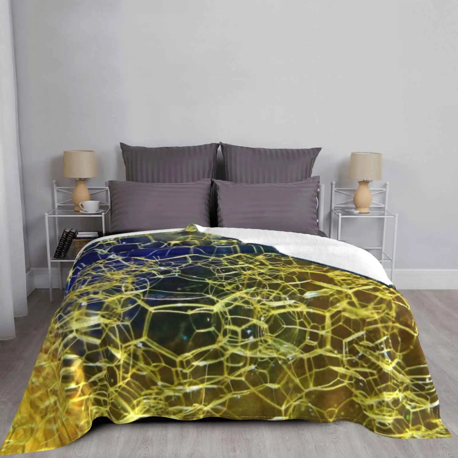 Bubbles In Glass Super Warm Soft Blankets Throw On Sofa/Bed/Travel Macro Soap Abstract Contemporary Pattern Texture | Дом и сад
