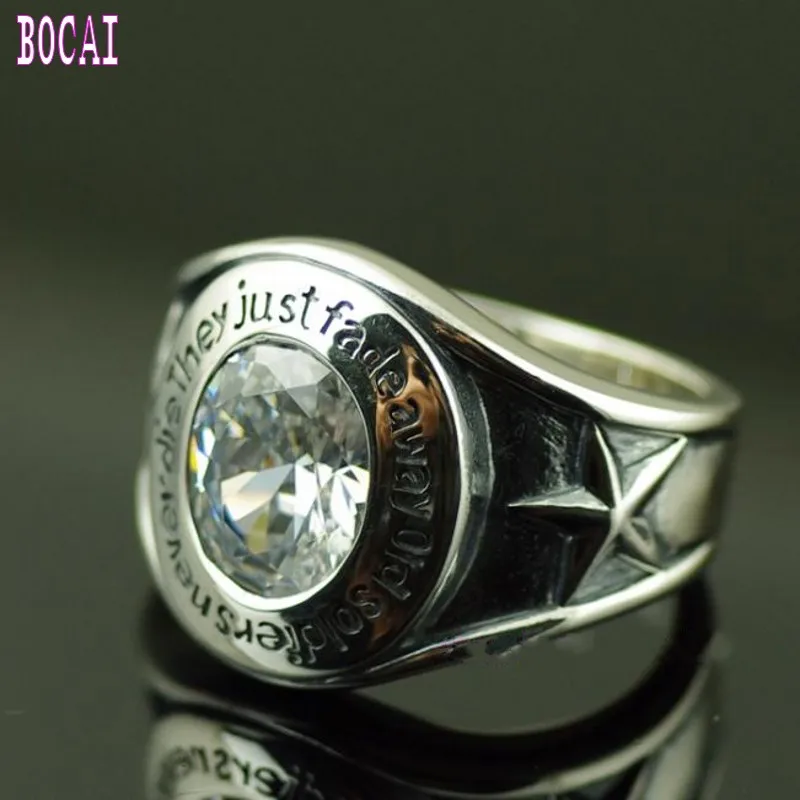 S925 чистое серебро Таиланд импортные тяжелые тонкие мужские ветераны импортное