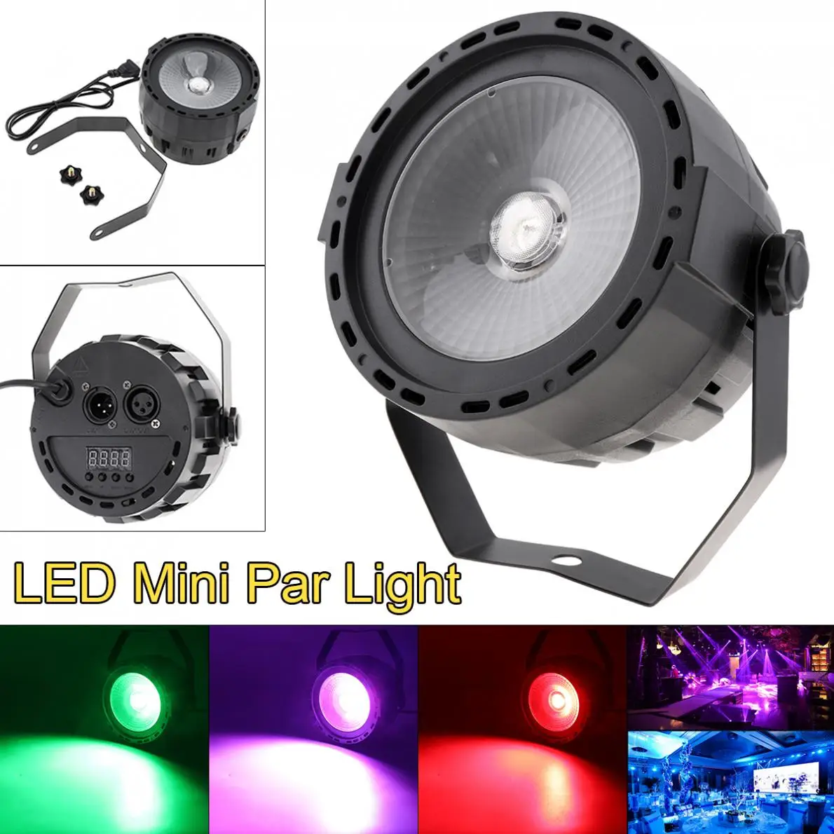 30 Вт 7 цветов мини LED COB окрашенный маленький светильник фонарь для сцены