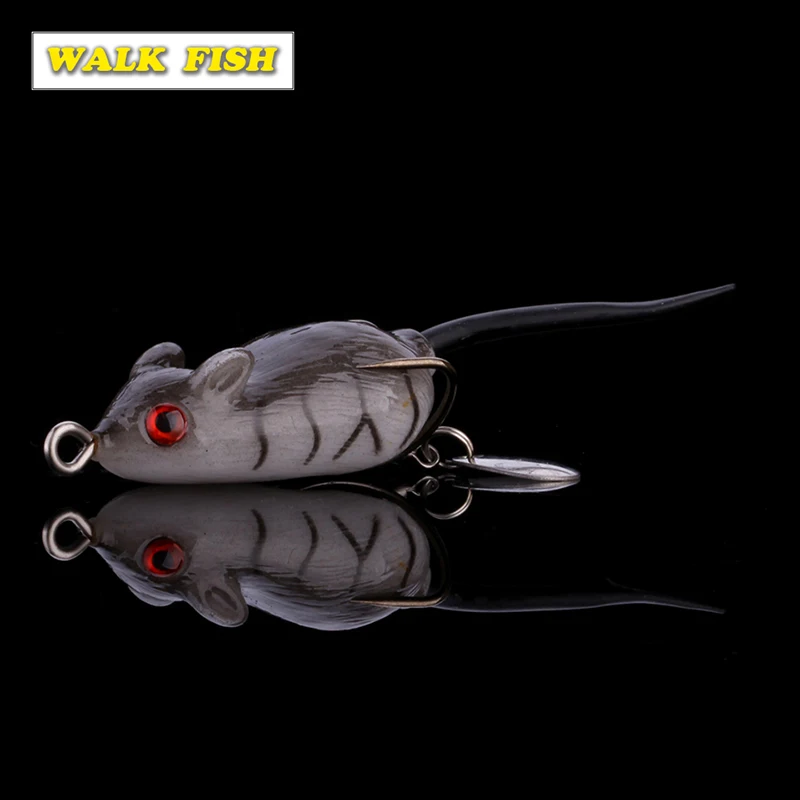 Walk Fish Мягкая приманка в виде мыши с объемными глазами искусственная для рыбной