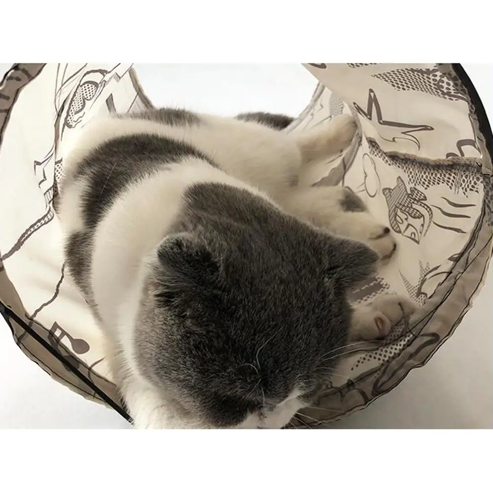 

Foldable Tunnel Japanese-style Printing Tunnel Pet Supplies with Ball