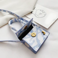 2022 street ladies mini crossbody handbags fashion pu shoulder bags printed tote purse lipstick key bag for women