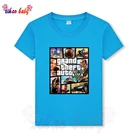 Лидер продаж, длинные Детские футболки с GTA 5, Детская летняя хлопковая одежда для малышей, повседневные топы для мальчиков и девочек, футболки