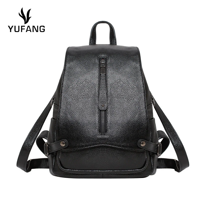 Yufang рюкзак из натуральной кожи Женский школьный в консервативном стиле верхняя