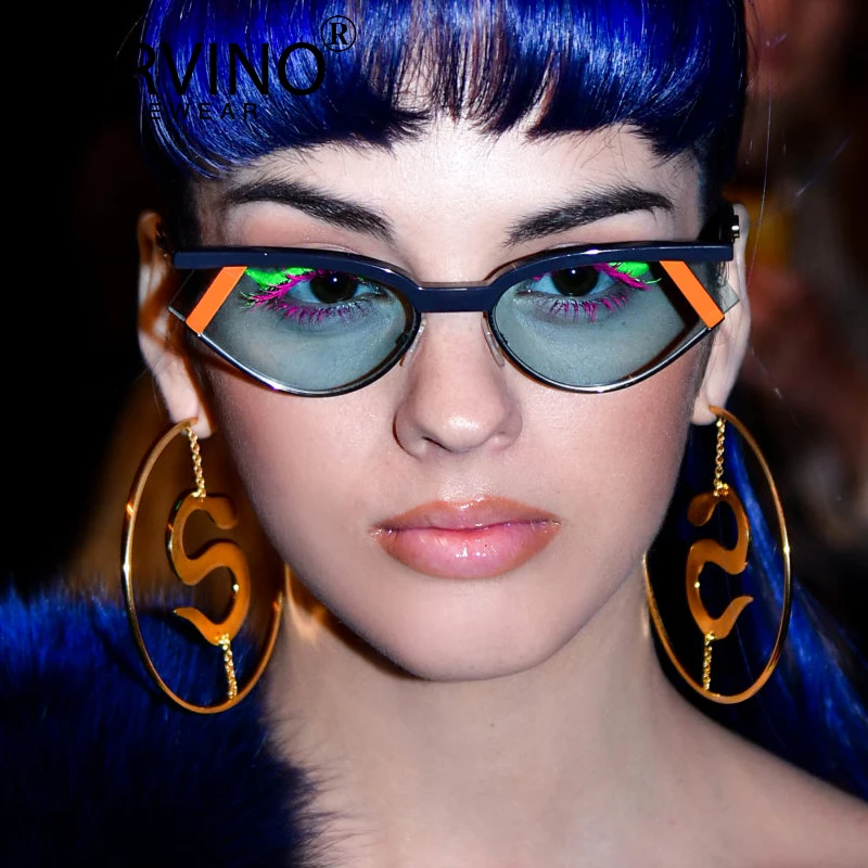 Солнцезащитные очки кошачий глаз женские в стиле 90 х|Женские солнцезащитные