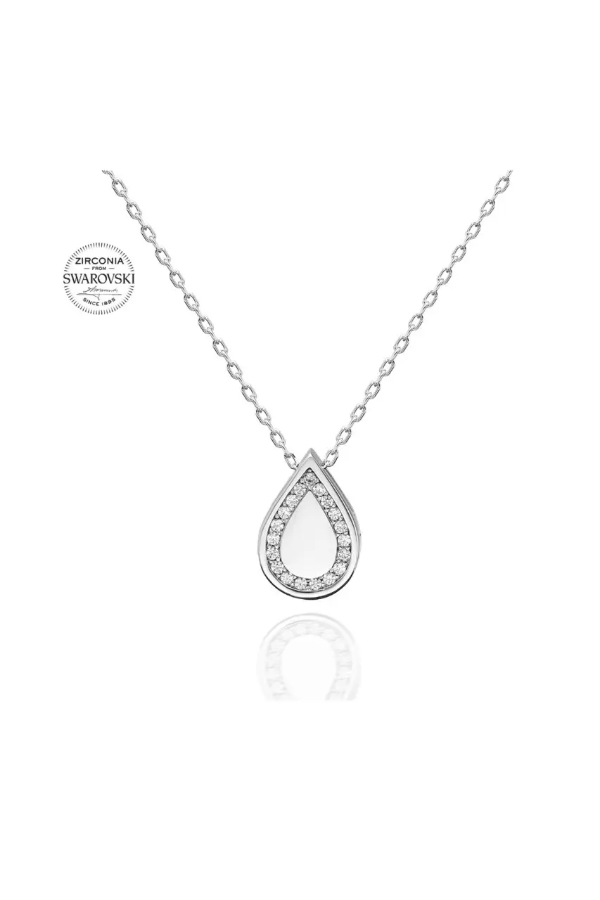 Сертифицированное серебряное ожерелье с фианитом Swarovski | Украшения и аксессуары