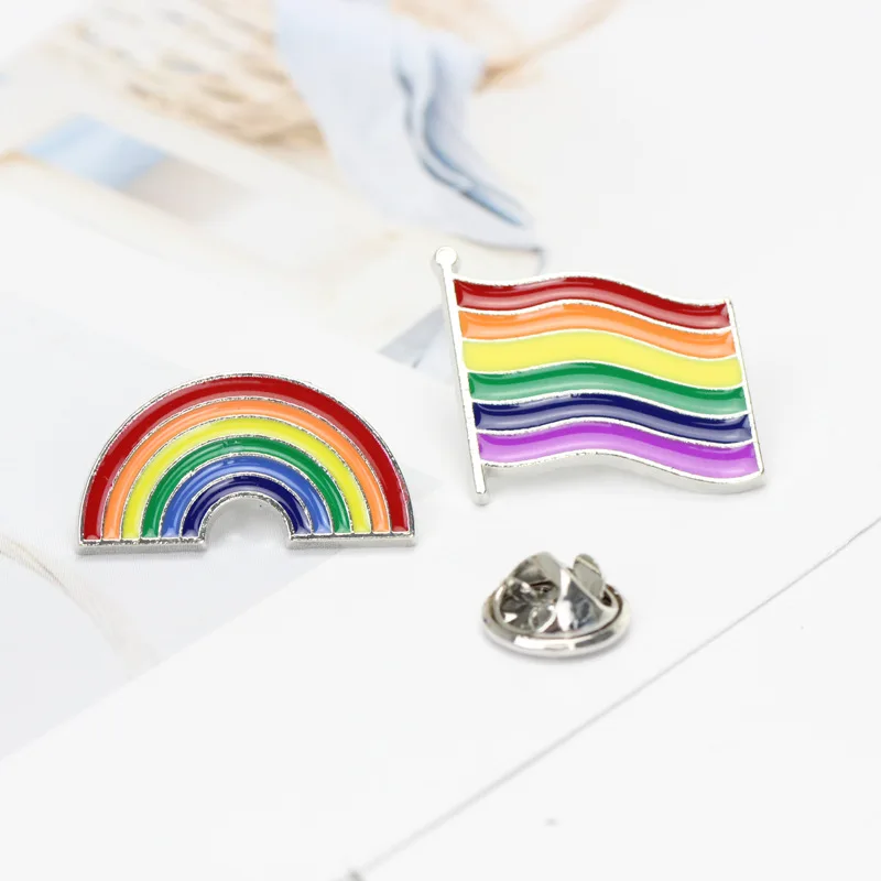 Новый стиль Радужный Флаг ЛГБТ Дизайн Лидер продаж батарея брошь на булавке