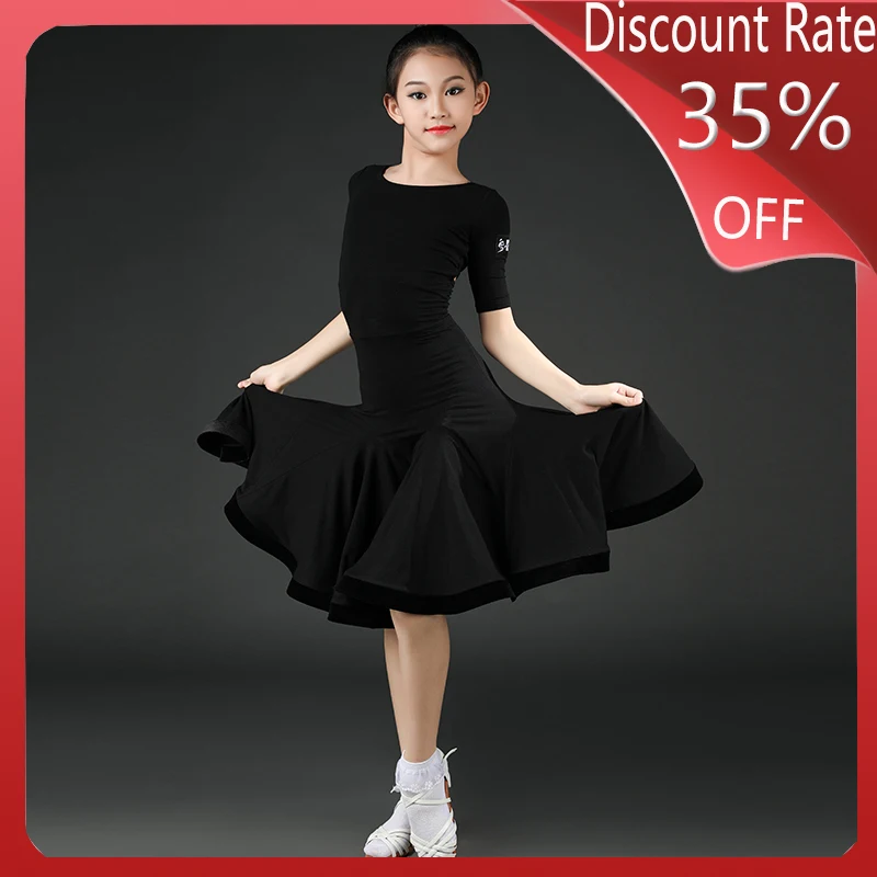 

Платье для латиноамериканских танцев DQS3870, черное платье для соревнований, танцев, сальсы, ча-румбы, самбы, Танго, латинских тренировок