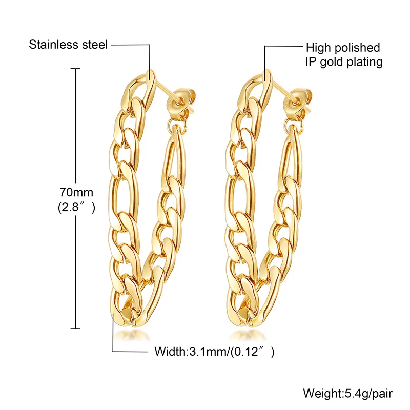 Женские серьги из фигарона с цепочкой для ушей нержавеющей стали передними и