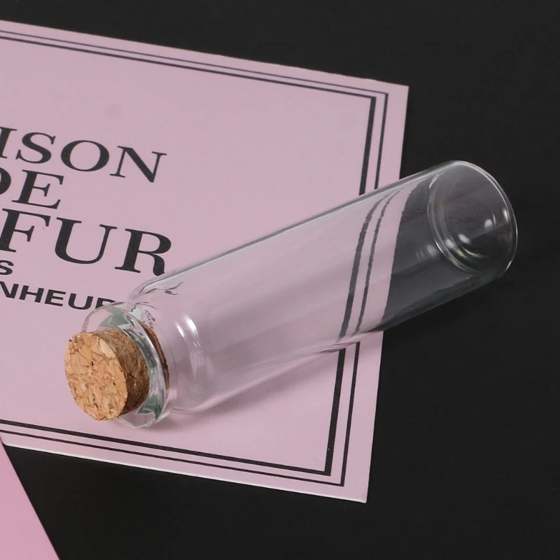 

10pcs Mini Glass Wish Bottle Vial with Cork Stopper Storage Pendant 20mL DIY Pendants Storage Vial