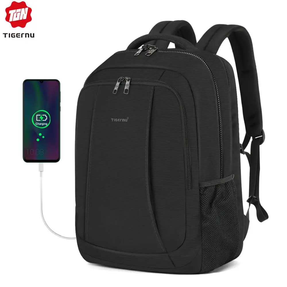 Tigernu новинка путешествия 39L 17,3 дюйма большой емкости для ноутбука рюкзаки мужчины Анти Вор молнии водонепроницаемые мужские школьные рюкзаки