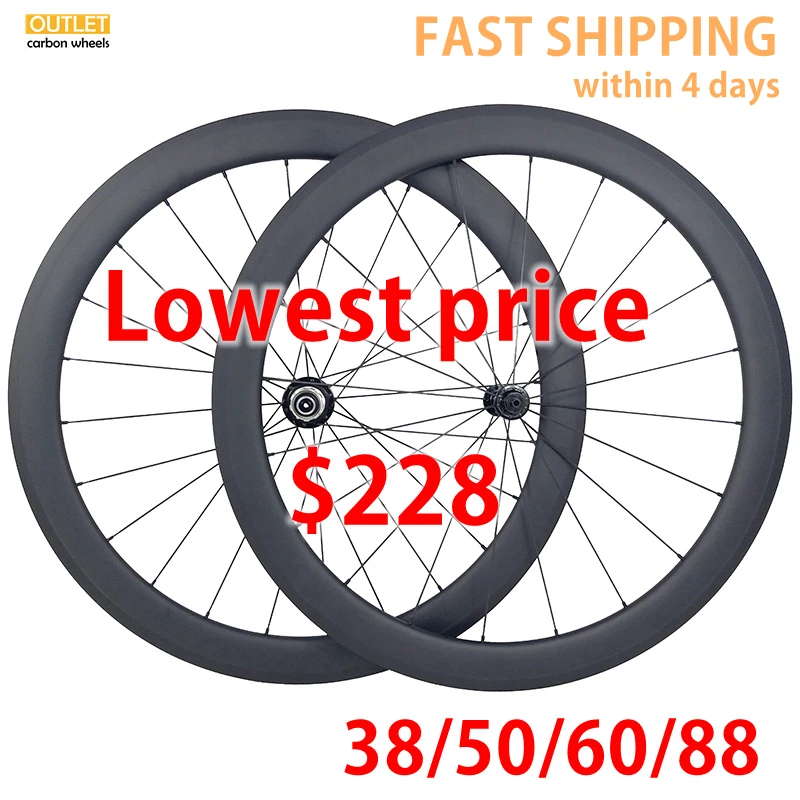 

Super light carbon bicycle wheelset 38 50 60 88mm depth clincher tubular road bike wheels Novatec hub