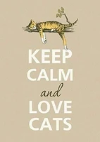 keep calm and love cats retro metal tin sign vintage aluminum sign for home coffee wall decor 8x12 inch