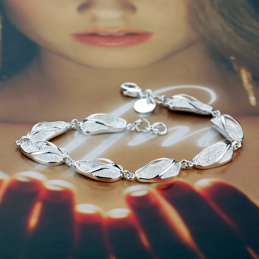 

Bracelet 925 Sterling Silver Bracelet Fashion 925 Jewelry Silver For Women Bracelets Shoes Pendant Bracelet